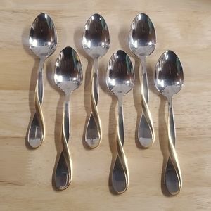 Oneida Golden Aquarius Teaspoons